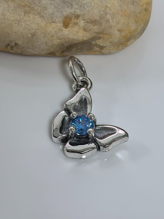 James Avery Jewelry - James Avery Butterfly Gemstone Charm (Blue), S925 Silver Jewelry (Women's)